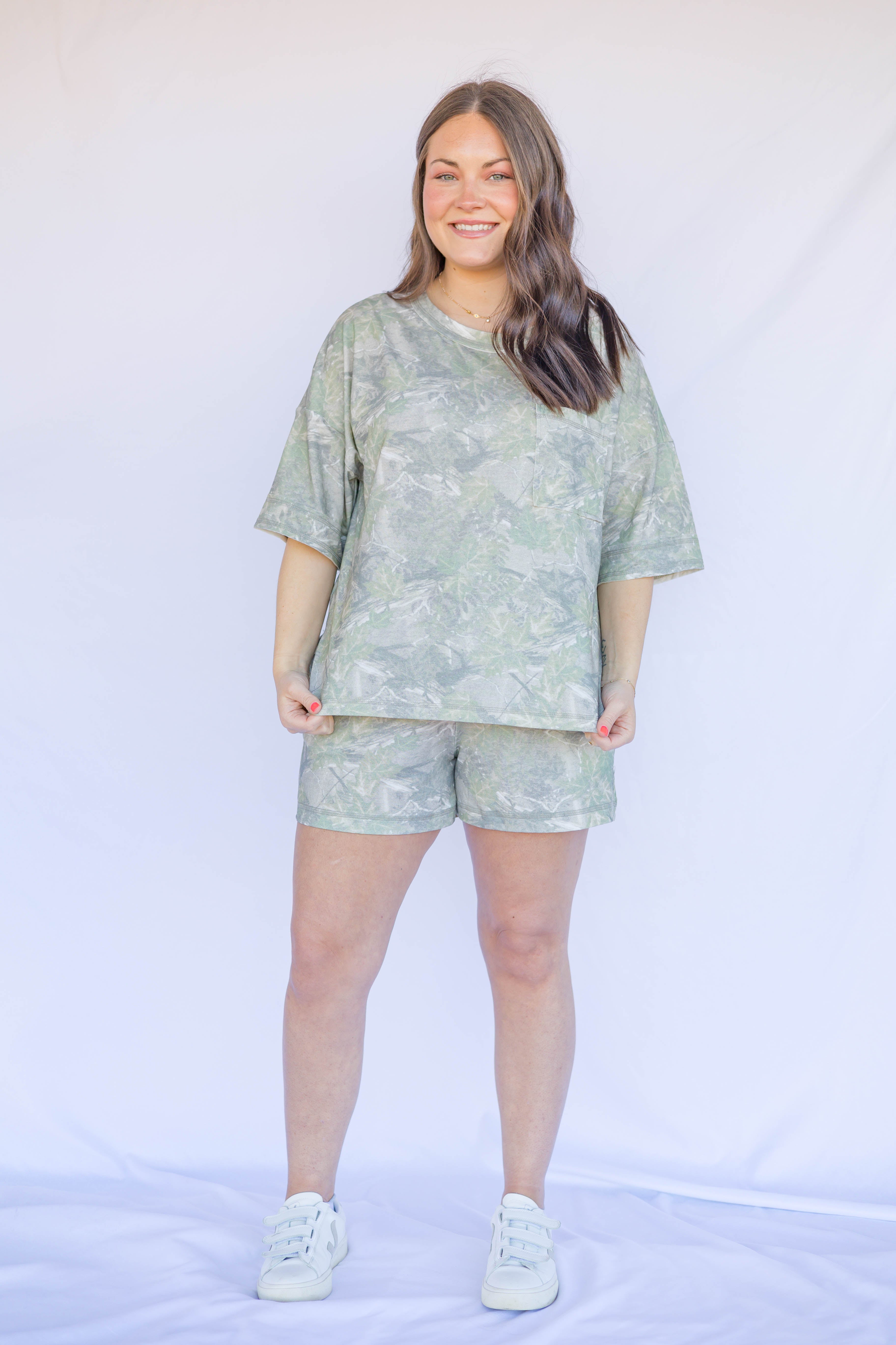 Landri Camo Top & Shorts Set
