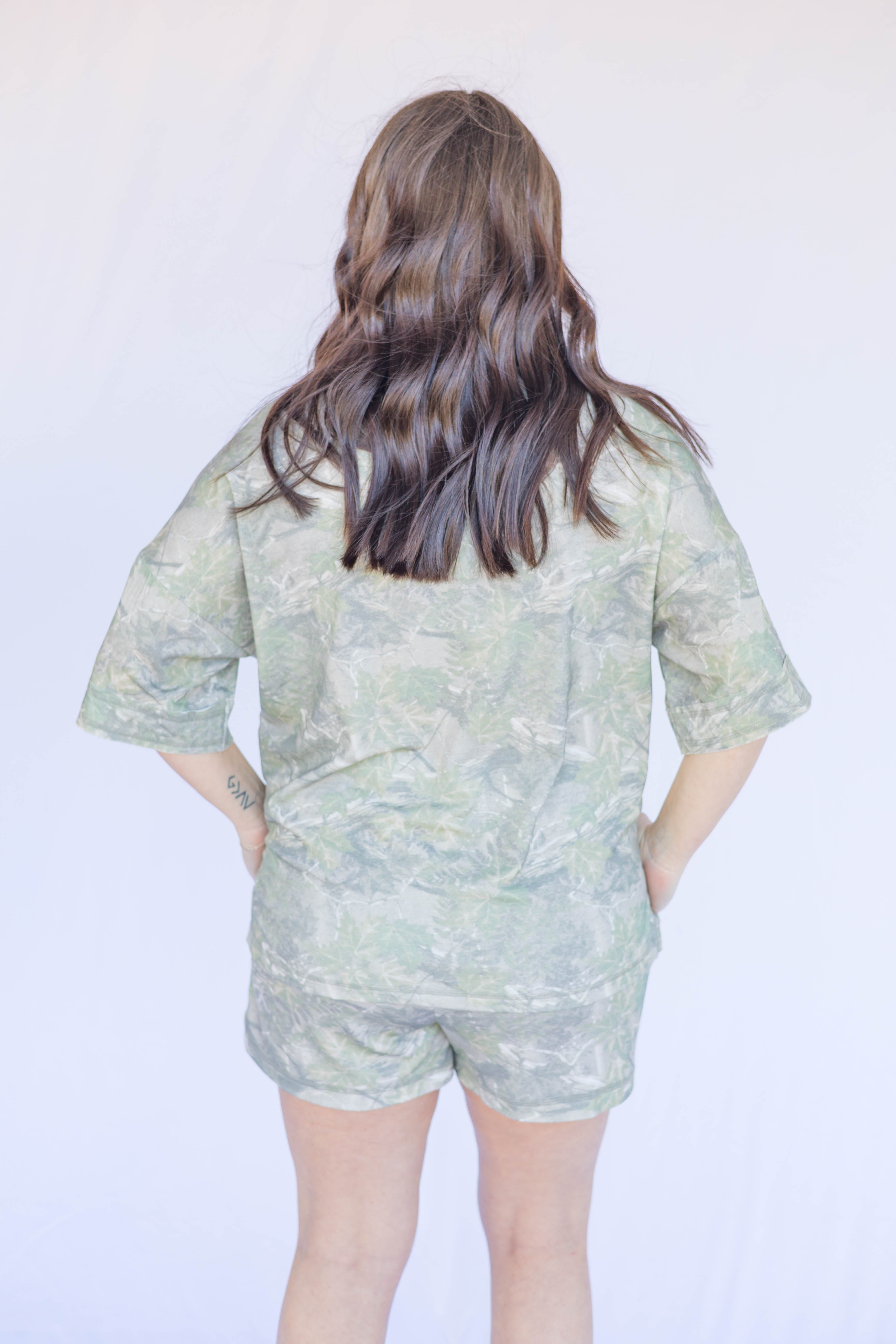 Landri Camo Top & Shorts Set