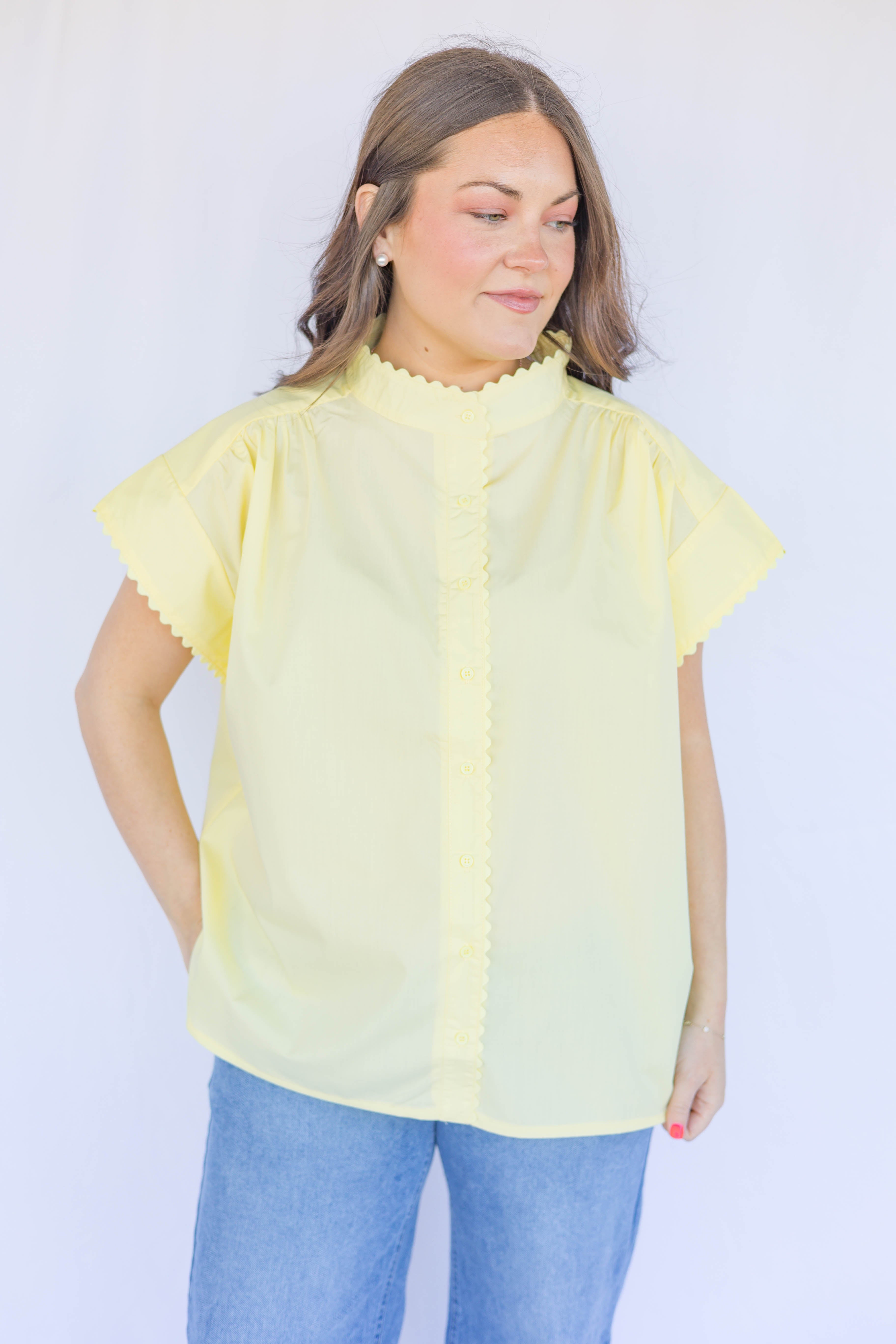 Sunny Scalloped Blouse