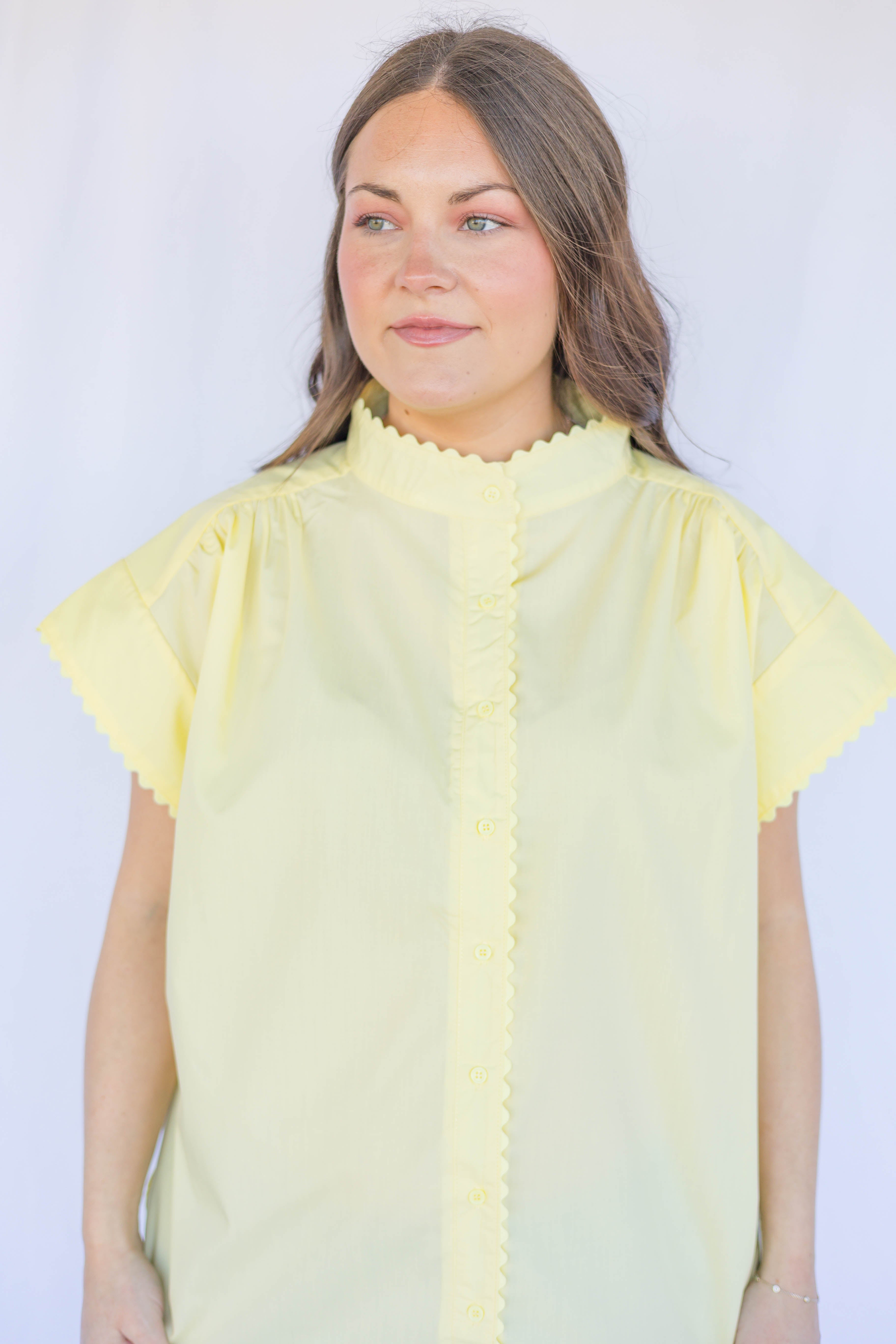 Sunny Scalloped Blouse