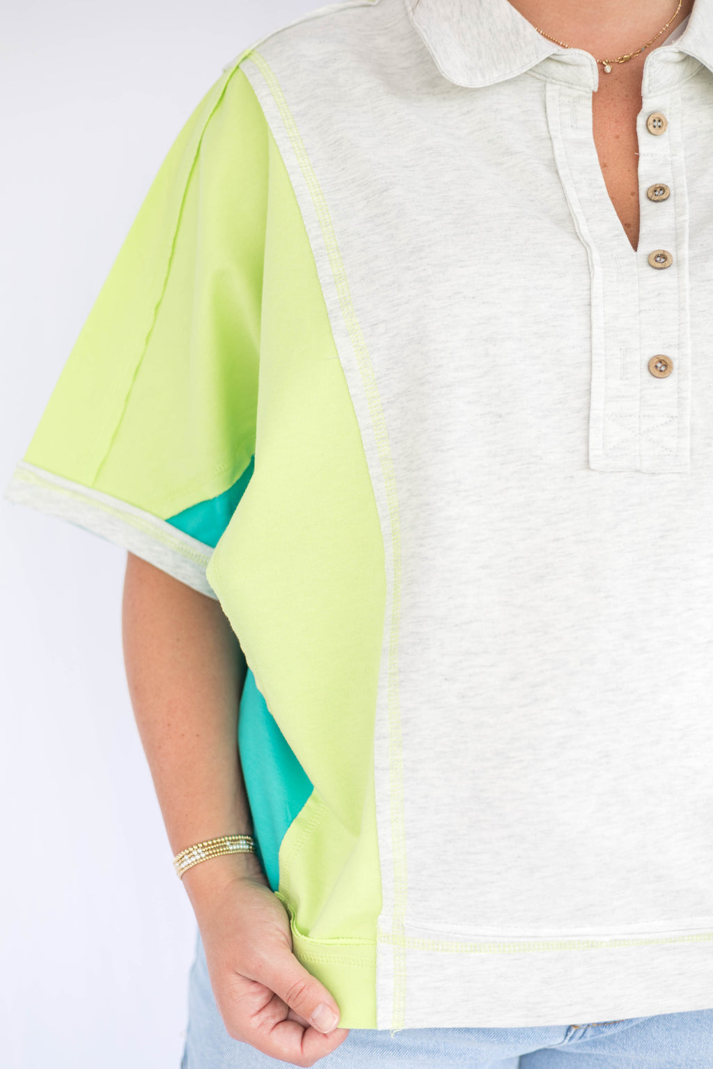 Saige Color Block Top