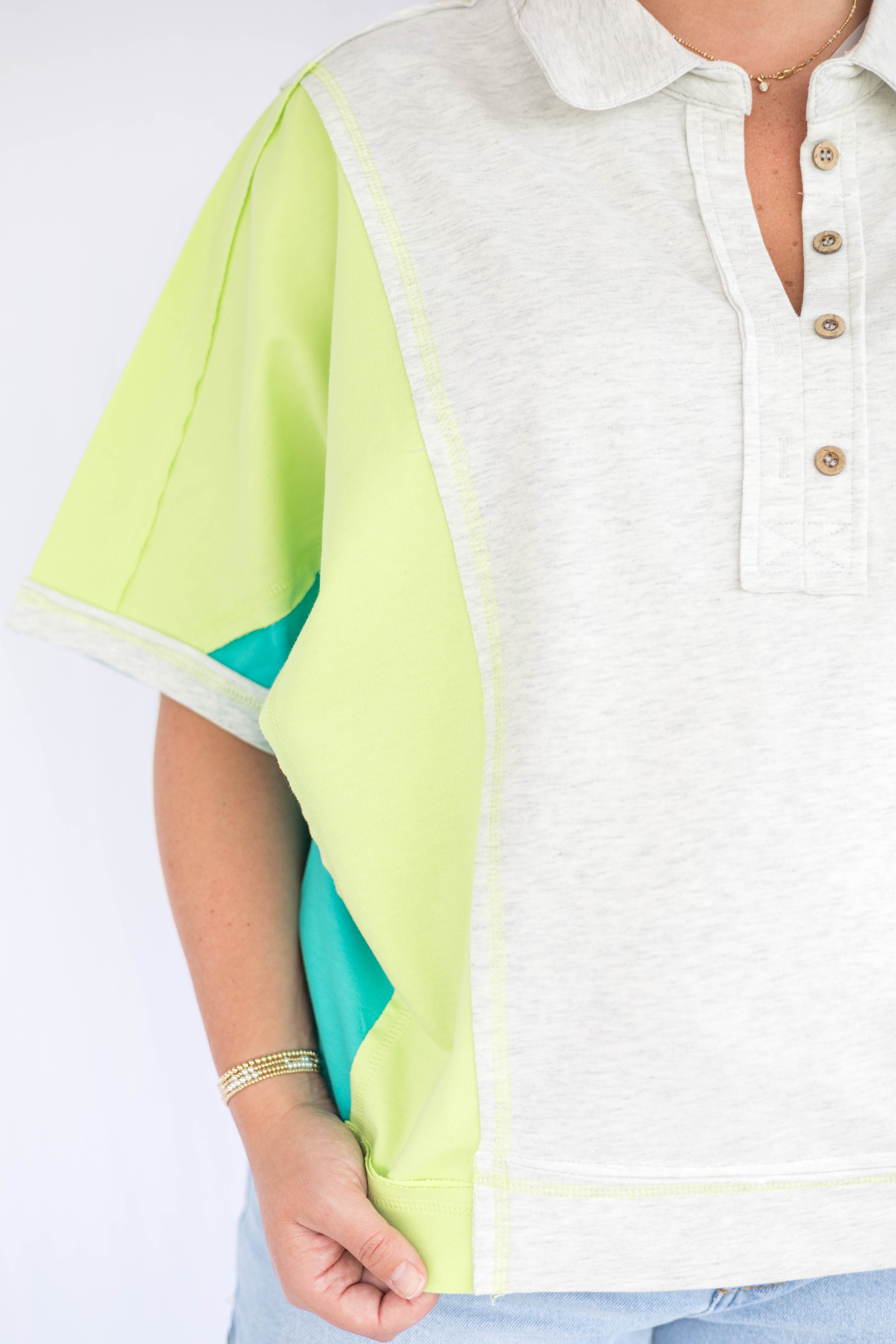 Saige Color Block Top