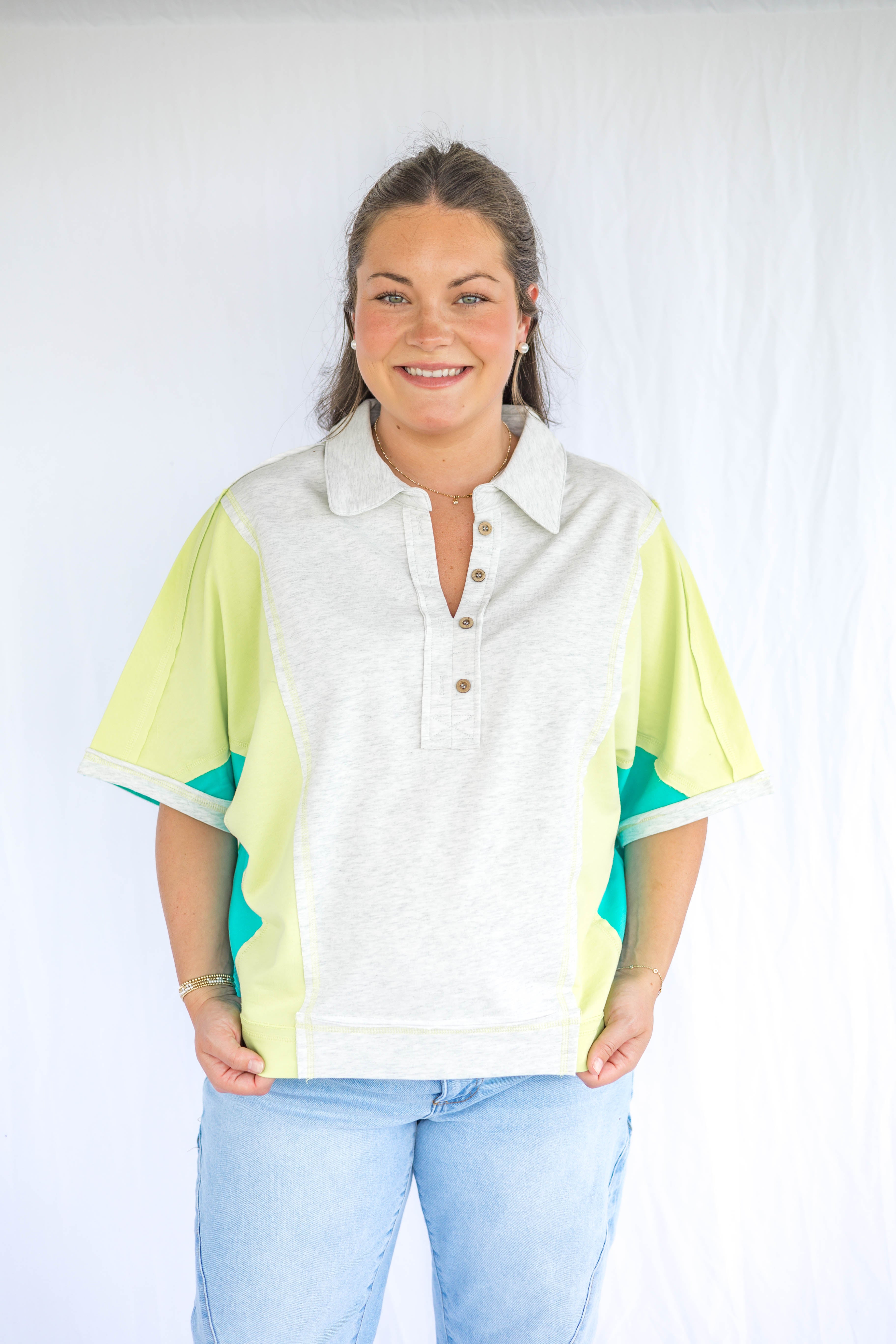 Saige Color Block Top