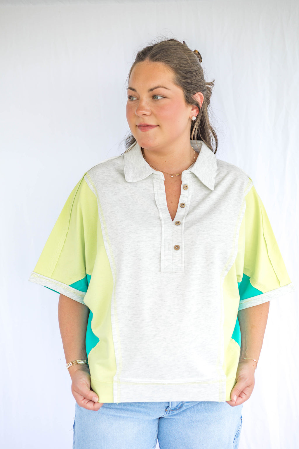 Saige Color Block Top