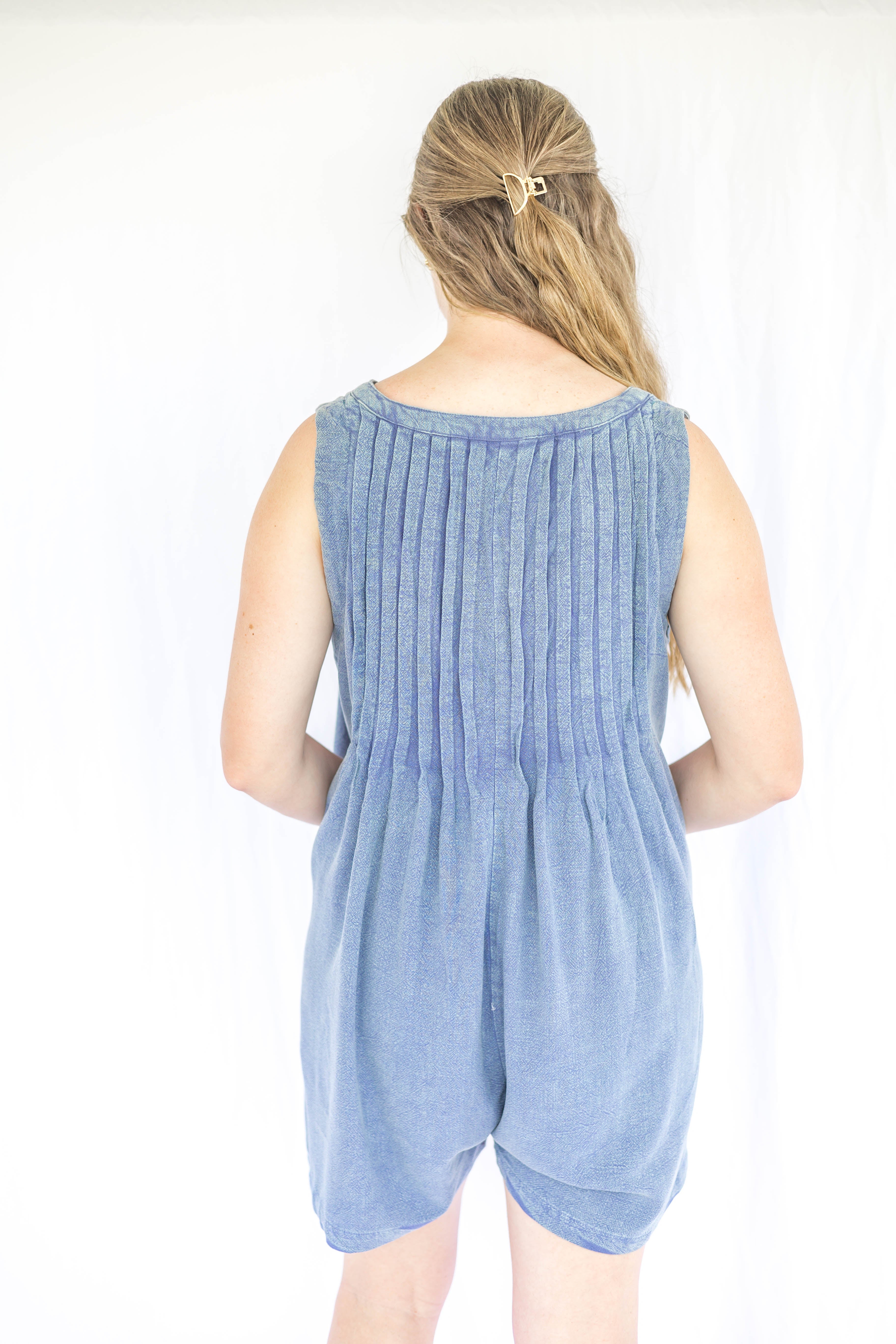 Shay Pleated Romper
