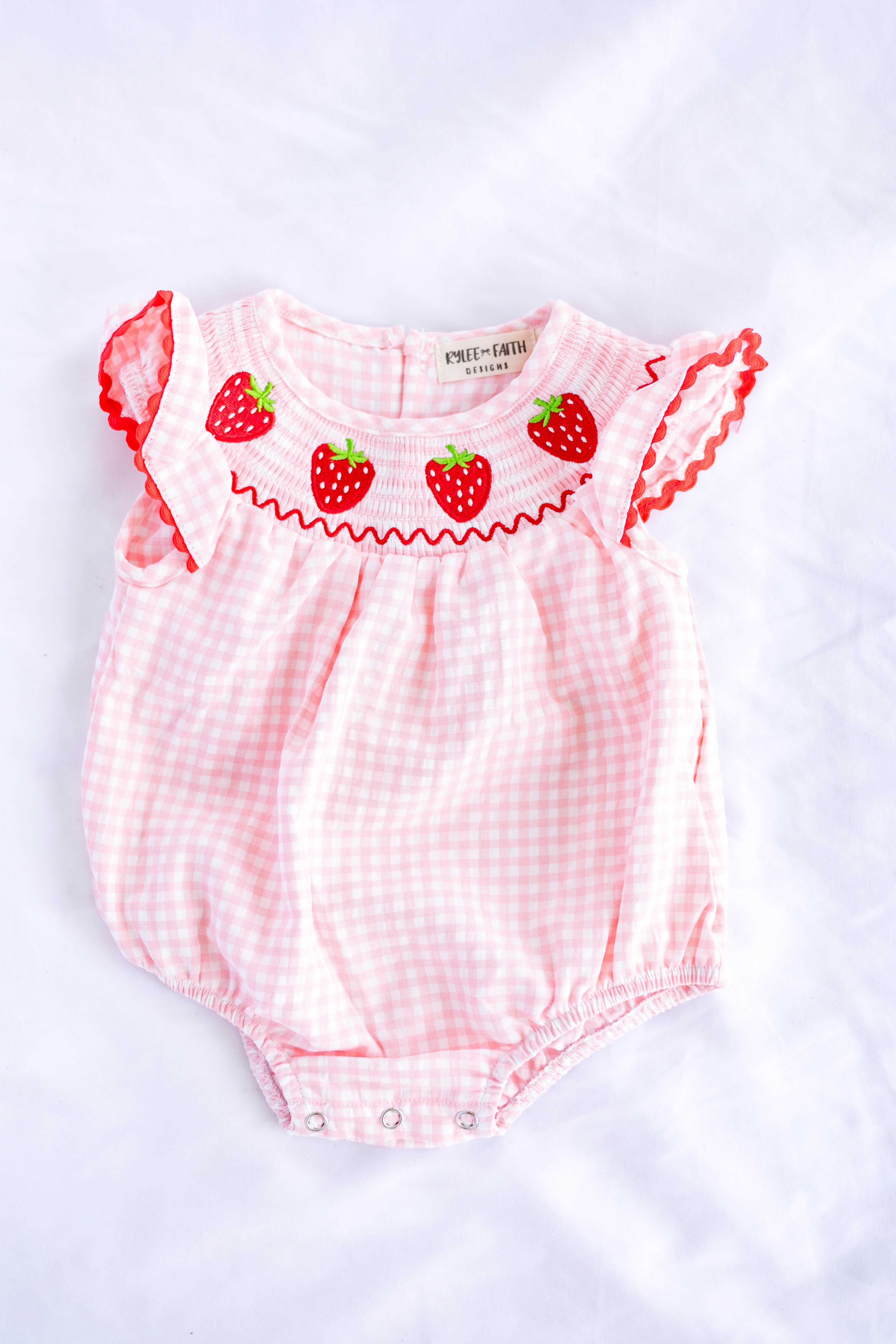 Elle Strawberry Romper