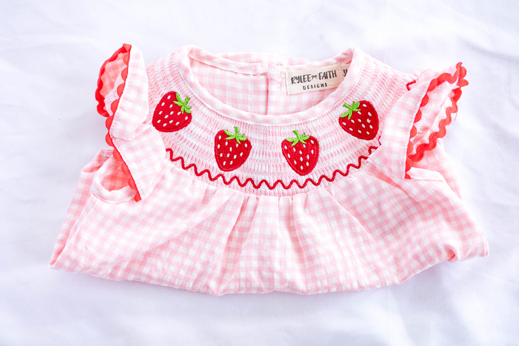 Elle Strawberry Romper