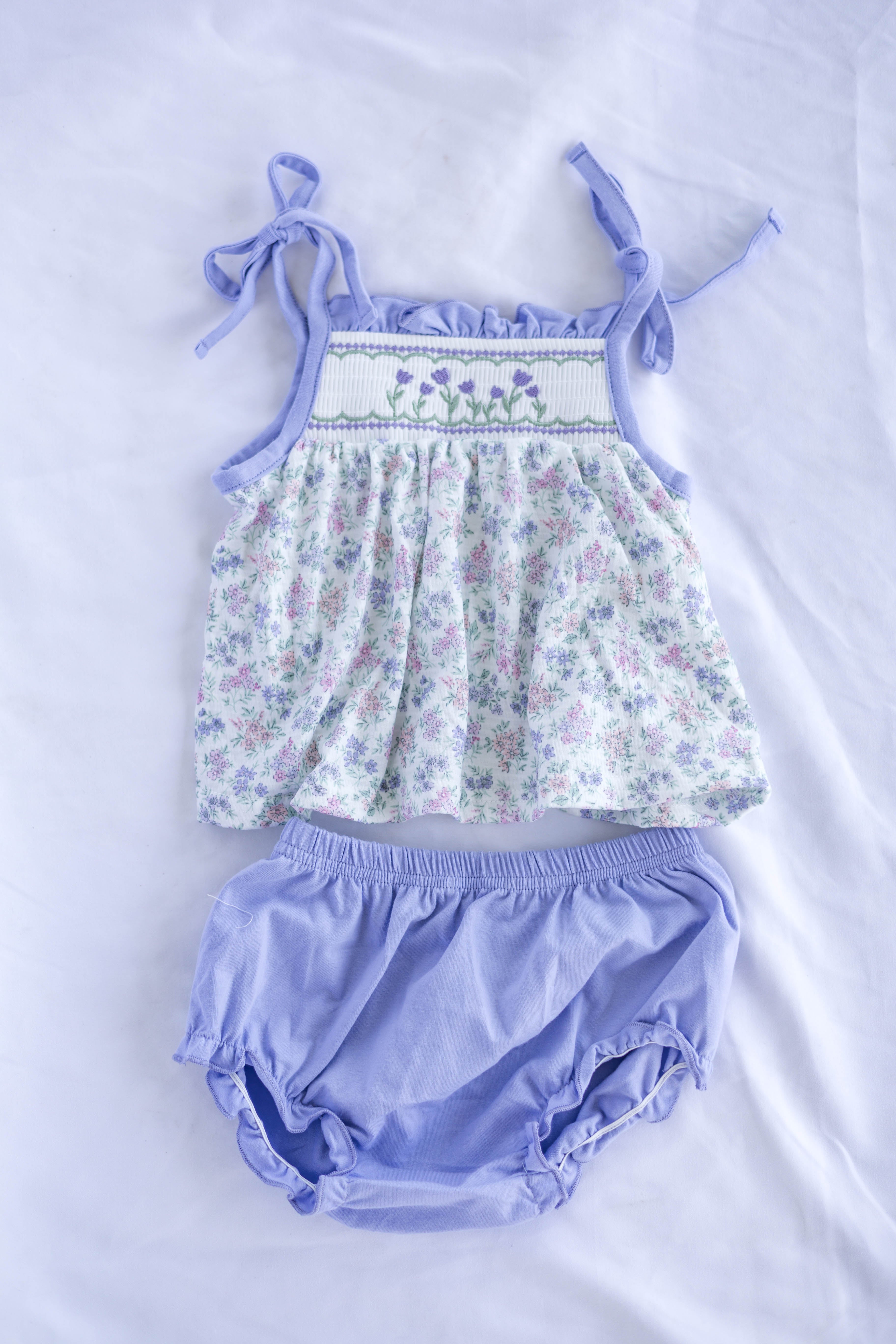 Aven Floral Top & Bloomer Set
