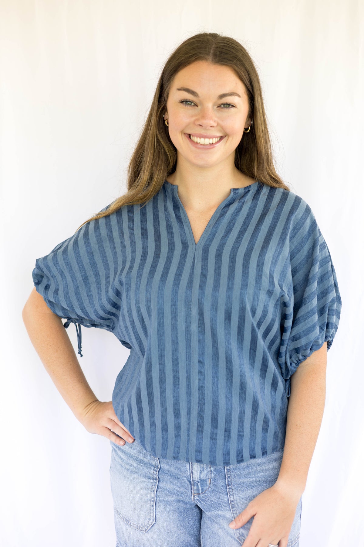 Brandi Adjustable Tie Blouse