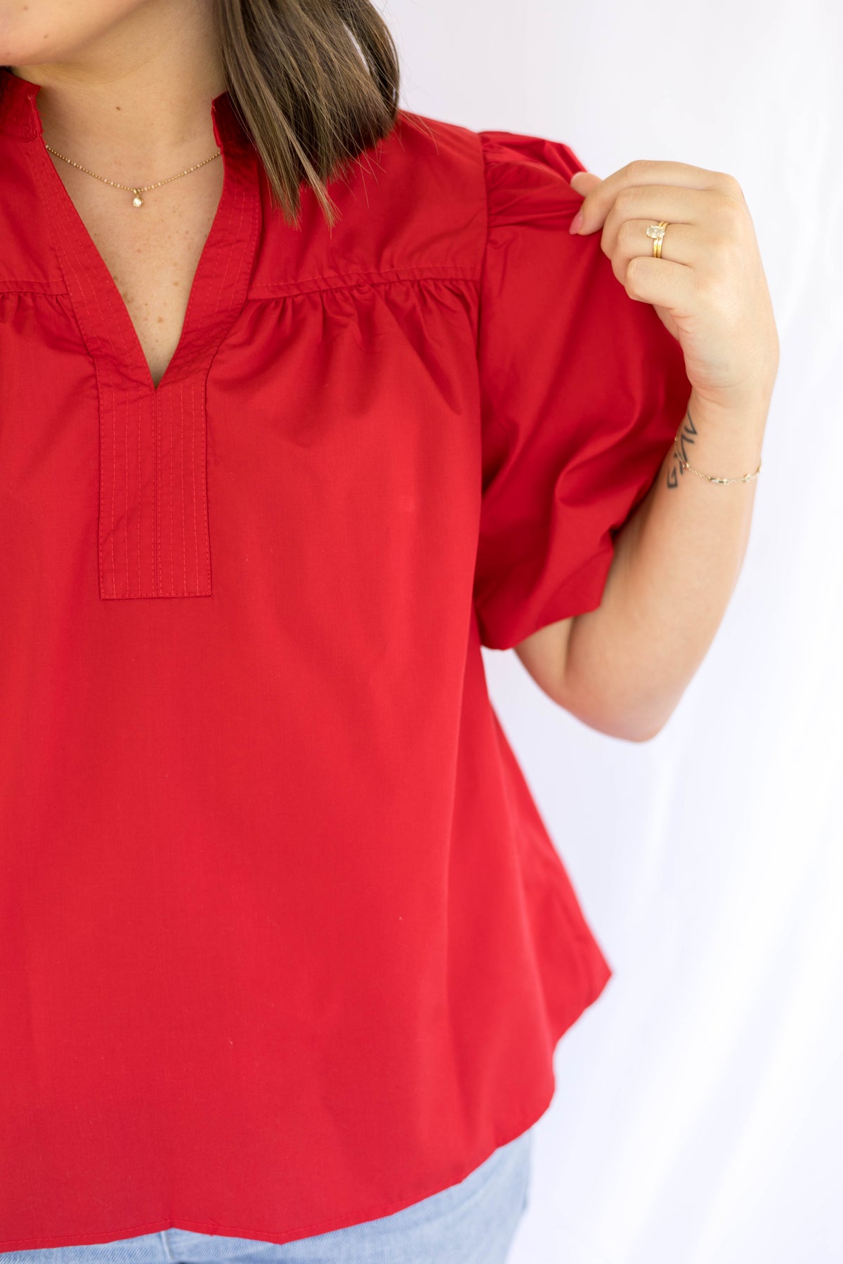 Ashlyn Bubble Sleeve Blouse