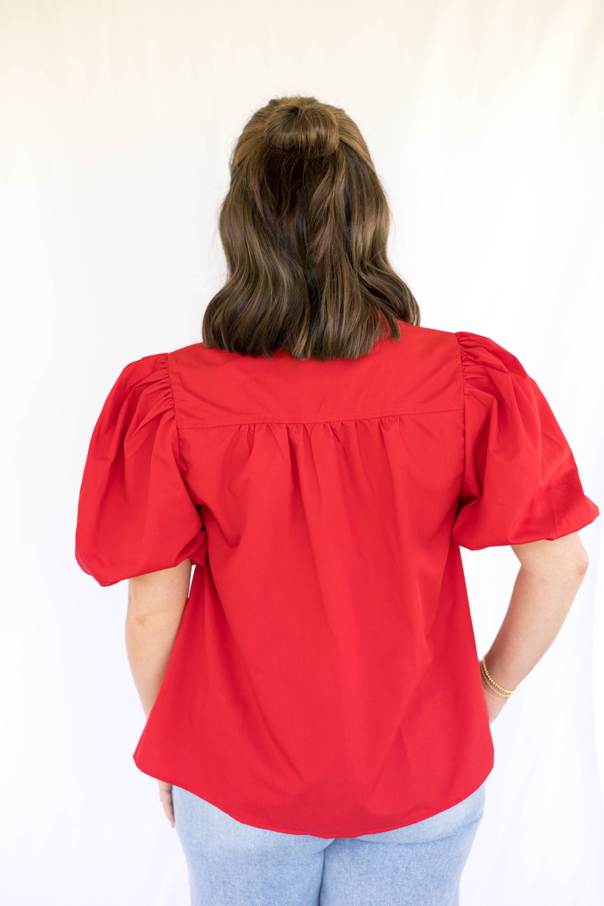 Ashlyn Bubble Sleeve Blouse